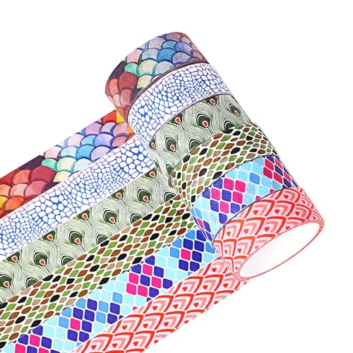 CGLRybO 6 Roll Washi Tape Set, Kreatives Papierband Tiermuster und Leopardenmuster Klebeband für Scrapbooking/Bullet/Geschenke, Basteln & Dekoration– Starke Haftkraft CGLRybO 6 Roll Washi Tape Set, Kreatives Papierband Tiermuster und Leopardenmuster Klebeband für Scrapbooking/Bullet/Geschenke, Basteln & Dekoration– Starke Haftkraft von CGLRybO