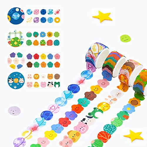 Washi Tape Set Masking Dekorative Aufkleber 400 Stück Washi Tape Sticker, Buntes Klebeband Masking Tape Kinder für Scrapbooking Bullet Journal DIY Handwerk, Geschenkdekoration Verpackung 4 Rollen Washi Tape Set Masking Dekorative Aufkleber 400 Stück Washi Tape Sticker, Buntes Klebeband Masking Tape Kinder für Scrapbooking Bullet Journal DIY Handwerk, Geschenkdekoration Verpackung 4 Rollen von CGLRybO