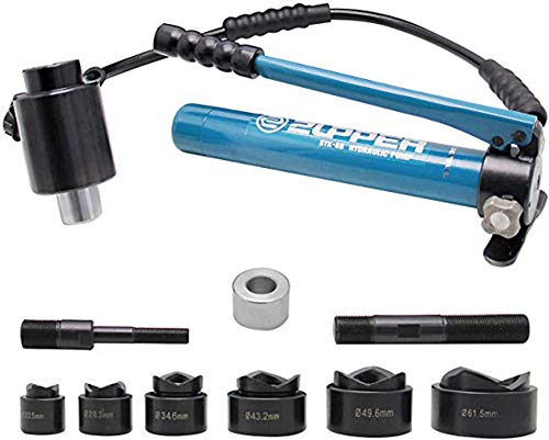 CGOLDENWALL Hydraulischer Lochstanzer-Set, manuell, hydraulisch, Lochbohrer, Handpumpe, Lochwerkzeug mit 6 Stanzformen zum Stanzen von Φ22,5–Φ61,5 mm CGOLDENWALL Hydraulischer Lochstanzer-Set, manuell, hydraulisch, Lochbohrer, Handpumpe, Lochwerkzeug mit 6 Stanzformen zum Stanzen von Φ22,5–Φ61,5 mm von CGOLDENWALL