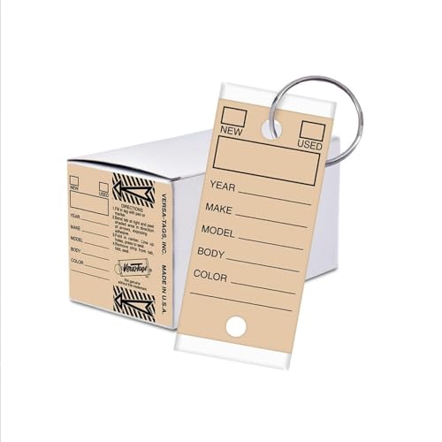 Versa-Tags für Autohändler, 250 Schlüsselringe, selbstschützend, Hellbraun Versa-Tags für Autohändler, 250 Schlüsselringe, selbstschützend, Hellbraun von CGP Products