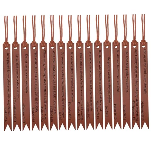 16pcs Leder Bibel Tabs Luxus Bibel Tabs für Frauen Männer leicht zu lesen und aufzutragen Etiketten für einfache Navigation Brown von CGTQROVR