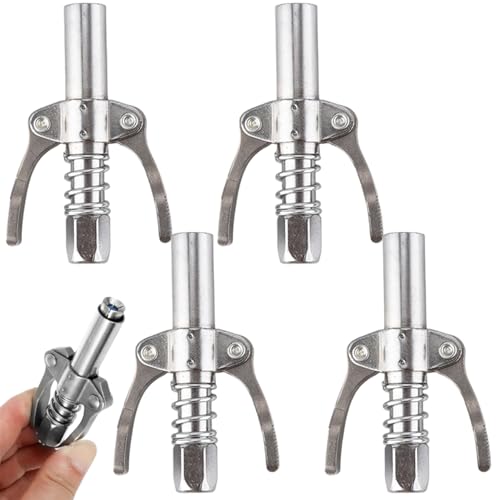 4pcs Fettpistole Coppler 17000psi Schnellverriegelungs -Fett -Waffen -Tipps mit Nicht -Slip -Doppel -bequemem Griff, die mit allen 1/8 -Zoll -NPT -Fettkanonen kompatibel sind von CGTQROVR