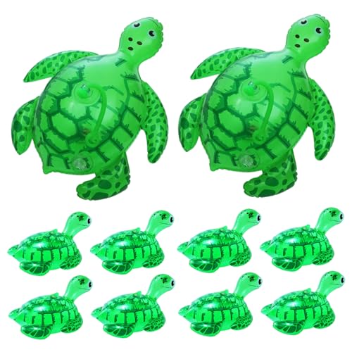 CGTQROVR 10pcs Schildkrötenballon Süßes Cartoon leuchten realistische Meeresschildkrötenballon aufblasbare Tiere Geschenk für Partyversorgung Kindergartenaktivitäten von CGTQROVR