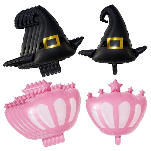 CGTQROVR 12pcs Wicked Balloons Prinzessin & Hexe Wicked Party Dekorationen Aluminiumfolie leicht zu Geburtstag Balloons für Halloween Decor von CGTQROVR
