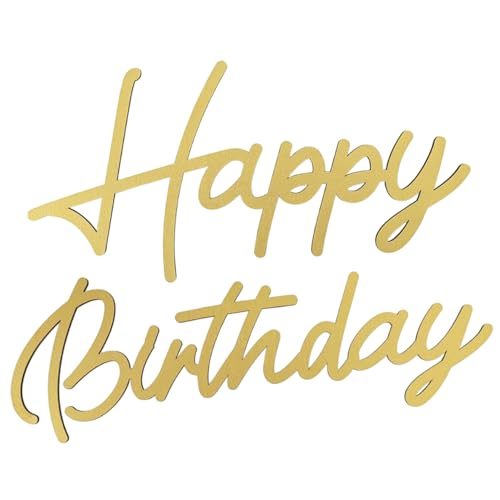 CGTQROVR Geburtstagsschild Goldausschnitt Buchstaben Plaque Perfekt für Geburtstag Kulisse von CGTQROVR