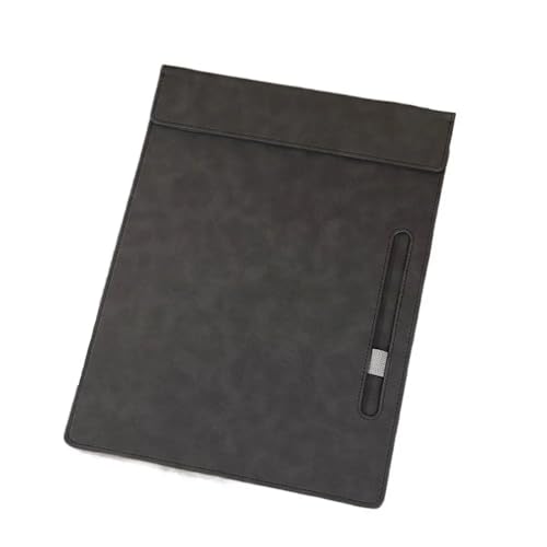 Klemmbretter 2 Stück Zwischenablage PU-Leder-Dateiordner Magnetische A4-Schreibtafel Tragbare Schreibtafel for Studenten Für die Ablage von Dokumenten(Black) von CGUOHU