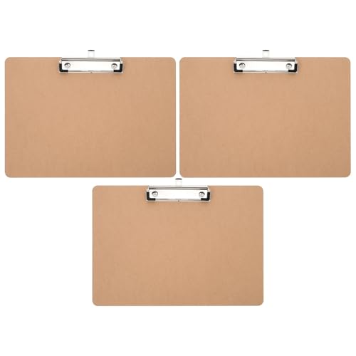 Klemmbretter 3 Stück Schreibtafel Dokument Organizer Holz Zwischenablage for Büro Tragbare Lieferungen Ordner Für die Ablage von Dokumenten von CGUOHU