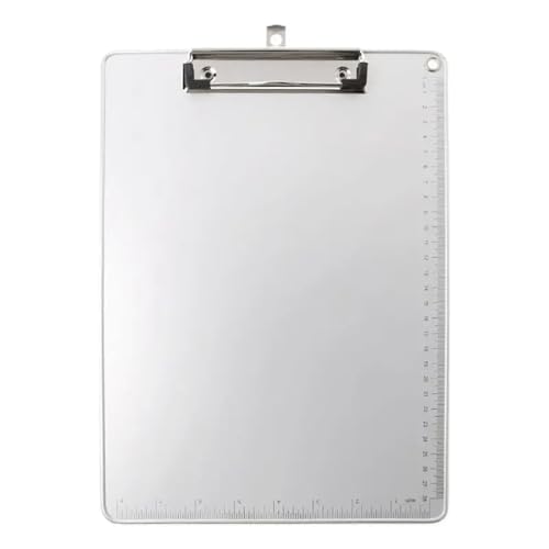 Klemmbretter 4 Stück Zwischenablage, tragbar, aus Aluminiumlegierung, for Schreiben von Klemmbrettern, rutschfest, for Akten, Hartfaserplatten, Papier Für die Ablage von Dokumenten(A4) von CGUOHU