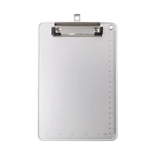 Klemmbretter 4 Stück Zwischenablage, tragbar, aus Aluminiumlegierung, for Schreiben von Klemmbrettern, rutschfest, for Akten, Hartfaserplatten, Papier Für die Ablage von Dokumenten(A5) von CGUOHU