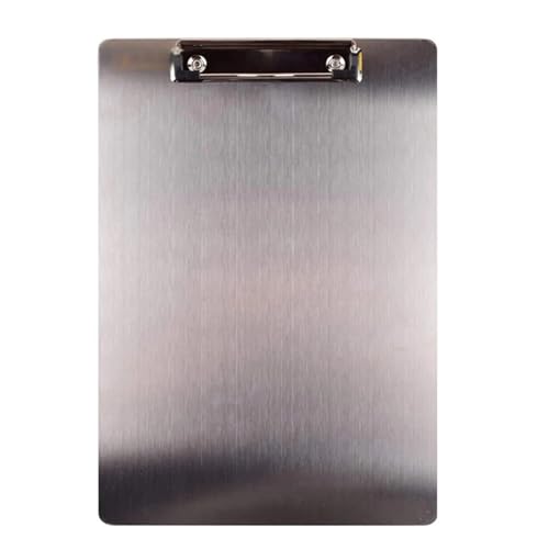 Klemmbretter 4 stücke Metall Zwischenablage Ordner A4 Edelstahl Clip Bord Rechnung Lagerung Ordner Schreiben Datei Bord Schiene for Business Für die Ablage von Dokumenten von CGUOHU