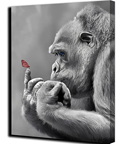 Malen nach Zahlen Kits Art für Erwachsene und Kinder mit Pinsel und Acrylpigment DIY Digitale Leinwand für Erwachsene Anfänger-Gorilla-Schmetterling 16 * 20 Zoll Rahmenlos Malen nach Zahlen Kits Art für Erwachsene und Kinder mit Pinsel und Acrylpigment DIY Digitale Leinwand für Erwachsene Anfänger-Gorilla-Schmetterling 16 * 20 Zoll Rahmenlos von CHAHU