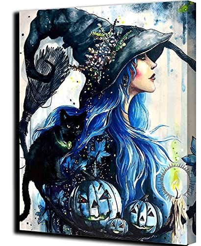Malen nach Zahlen Kits für Erwachsene und Kinder Halloween-Hexe Diy Digitales Ölgemälde Geschenk Kits Vorgedruckte Leinwand Kunst Dekoration -16 * 20 Zoll Rahmenlose Malen nach Zahlen Kits für Erwachsene und Kinder Halloween-Hexe Diy Digitales Ölgemälde Geschenk Kits Vorgedruckte Leinwand Kunst Dekoration -16 * 20 Zoll Rahmenlose von CHAHU
