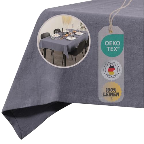 chambry Tischdecke 100% Leinen - Anthrazit 130 cm x 280 cm Größe und Farbe wählbar robuste Tischwäsche ÖkoTex Zertifiziert Made in Germany ideal für Hochzeit Geburtstag chambry Tischdecke 100% Leinen - Anthrazit 130 cm x 280 cm Größe und Farbe wählbar robuste Tischwäsche ÖkoTex Zertifiziert Made in Germany ideal für Hochzeit Geburtstag von CHAMBRY MADE IN GERMANY