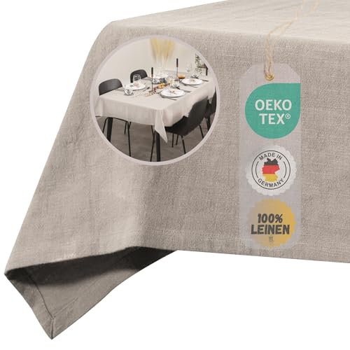 chambry Tischdecke 100% Leinen - Sand 130 cm x 320 cm Größe und Farbe wählbar robuste Tischwäsche ÖkoTex Zertifiziert Made in Germany ideal für Hochzeit Geburtstag chambry Tischdecke 100% Leinen - Sand 130 cm x 320 cm Größe und Farbe wählbar robuste Tischwäsche ÖkoTex Zertifiziert Made in Germany ideal für Hochzeit Geburtstag von CHAMBRY MADE IN GERMANY