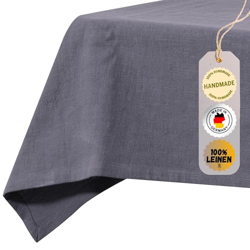 chambry Tischdecke 100% Leinen Stonewashed – Handarbeit Made in Germany – Größe und Farbe wählbar – hochwertige und nachhaltige Tischwäsche aus Naturmaterial - Anthrazit 120cm x 220cm chambry Tischdecke 100% Leinen Stonewashed – Handarbeit Made in Germany – Größe und Farbe wählbar – hochwertige und nachhaltige Tischwäsche aus Naturmaterial - Anthrazit 120cm x 220cm von CHAMBRY MADE IN GERMANY