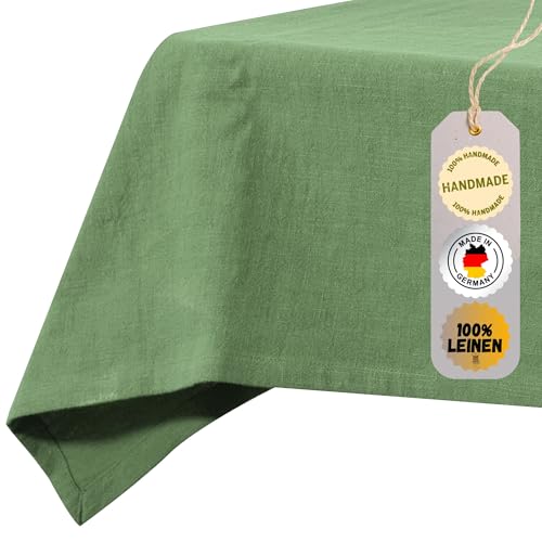 chambry Tischdecke 100% Leinen Stonewashed – Handarbeit Made in Germany – Größe und Farbe wählbar – hochwertige und nachhaltige Tischwäsche aus Naturmaterial - Mint 120cm x 220cm chambry Tischdecke 100% Leinen Stonewashed – Handarbeit Made in Germany – Größe und Farbe wählbar – hochwertige und nachhaltige Tischwäsche aus Naturmaterial - Mint 120cm x 220cm von CHAMBRY MADE IN GERMANY