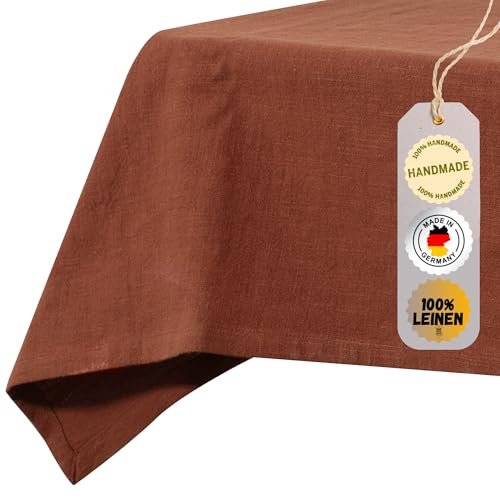 chambry Tischdecke 100% Leinen Stonewashed – Handarbeit Made in Germany – Größe und Farbe wählbar – hochwertige und nachhaltige Tischwäsche aus Naturmaterial - Terra Cotta 120cm x 200cm chambry Tischdecke 100% Leinen Stonewashed – Handarbeit Made in Germany – Größe und Farbe wählbar – hochwertige und nachhaltige Tischwäsche aus Naturmaterial - Terra Cotta 120cm x 200cm von CHAMBRY MADE IN GERMANY