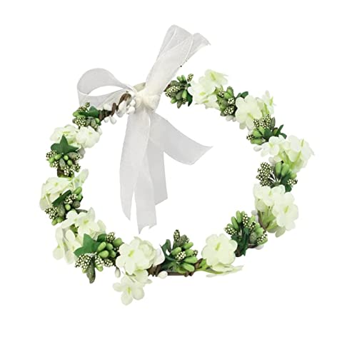 Blumenkrone Blumenkranz, Blumenkrone Braut Stirnband, Blumenkranz Blume Krone, Damen Blumenstirnband, Blumenkranz Blumenstirnband Boho, Damen Blumenstirnband Blumenkrone Grün , für Hochzeitsfeier von ＣＨＡＭＥＥＮ