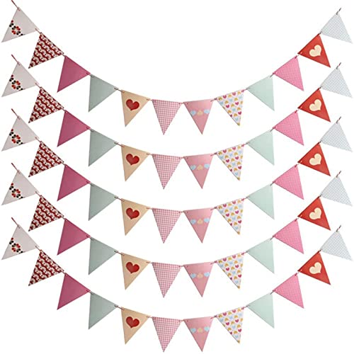 CHAMEEN 5 Stück Wimpelkette Wimpel Banner 5M Wimpel Girlande Outdoor Dekoration Mehrfarbig Stoff Dreieck Flagge CHAMEEN 5 Stück Wimpelkette Wimpel Banner 5M Wimpel Girlande Outdoor Dekoration Mehrfarbig Stoff Dreieck Flagge von CHAMEEN