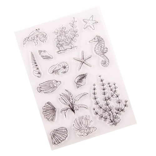 CHAMEEN Meereslebewesen Transparente Stempel für Seestern Seepferdchen Krabbe Muschel für DIY Scrapbooking Tagebuch CHAMEEN Meereslebewesen Transparente Stempel für Seestern Seepferdchen Krabbe Muschel für DIY Scrapbooking Tagebuch von CHAMEEN