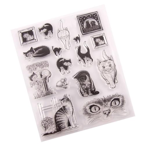CHAMEEN Clear Stamps Katze Dekorative Transparente Stempel Silikonstempel für Die Kartenherstellung für Die Kartenherstellung Fotoalbum Dekorationen CHAMEEN Clear Stamps Katze Dekorative Transparente Stempel Silikonstempel für Die Kartenherstellung für Die Kartenherstellung Fotoalbum Dekorationen von CHAMEEN
