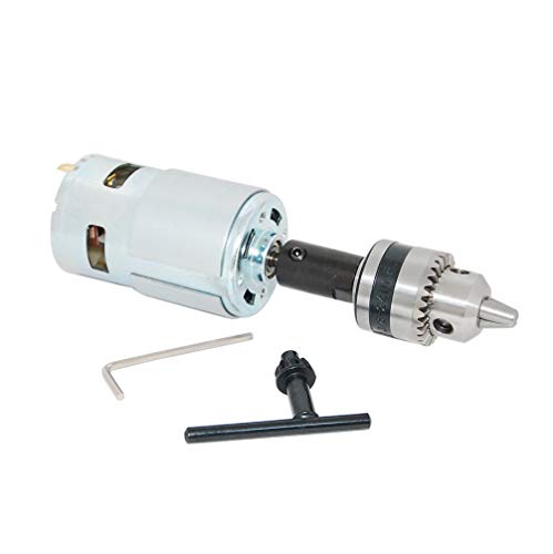 CHANCS DC-Motor 775 12V/24V Getriebemotor Mini-Tischsäge für Holzschneiden mit Mini-Elektro-Bohrfutter Elektronisches Bauteil Motor für DIY-Teile von CHANCS
