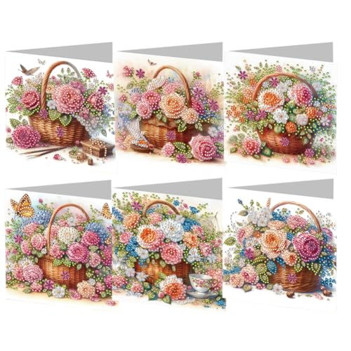 CHANGYUE 6PCS DIY Art Begrüßungskarten kreative Geburtstagskarten -Kit -Geschenke (Bouquet) von CHANGYUE