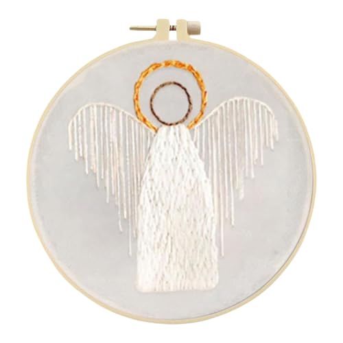 CHANGYUE Angel Stempel Cross Stitch Stickkits mit Hoop -Stofffarbe Faden CHANGYUE Angel Stempel Cross Stitch Stickkits mit Hoop -Stofffarbe Faden von CHANGYUE