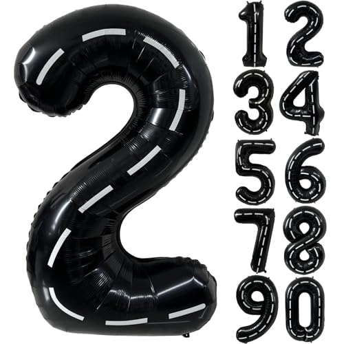 101,6 cm große Rennwagen Geburtstagsballons Rennstrecke Schwarz Nummer 2 Ballon groß Mylar Schwarz 2 Ballon Jungen 2. Geburtstag Rennauto Themenparty Dekor Supplies 101,6 cm große Rennwagen Geburtstagsballons Rennstrecke Schwarz Nummer 2 Ballon groß Mylar Schwarz 2 Ballon Jungen 2. Geburtstag Rennauto Themenparty Dekor Supplies von CHANGZHONG