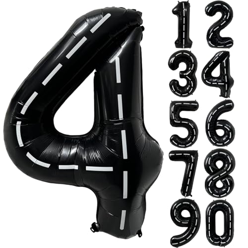 101,6 cm große Rennwagen Geburtstagsballons Rennstrecke Schwarz Zahl 4 Ballon groß Mylar Schwarz 4 Ballon Jungen 4. Geburtstag Rennauto Motto Party Dekor Supplies 101,6 cm große Rennwagen Geburtstagsballons Rennstrecke Schwarz Zahl 4 Ballon groß Mylar Schwarz 4 Ballon Jungen 4. Geburtstag Rennauto Motto Party Dekor Supplies von CHANGZHONG