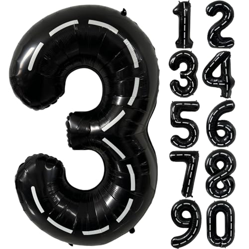 101,6 cm große Rennwagen-Geburtstagsballons Rennstrecke schwarzer Ballon Nummer 3 Ballon groß Mylar Schwarz 3 Ballon Jungen 3. Geburtstag Rennauto Themenparty Dekor Supplies 101,6 cm große Rennwagen-Geburtstagsballons Rennstrecke schwarzer Ballon Nummer 3 Ballon groß Mylar Schwarz 3 Ballon Jungen 3. Geburtstag Rennauto Themenparty Dekor Supplies von CHANGZHONG