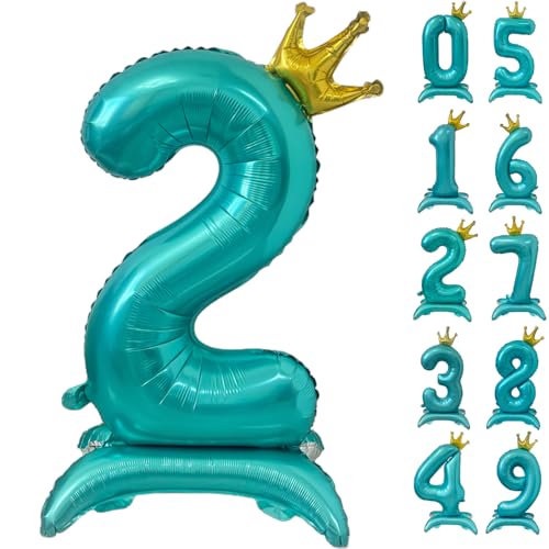 106.7 cm Blau Zahlenballon Stehende Zahl 2 Luftballons mit Krone Blau Krone Ballon 0-9 Happy Birthday Helium Folienballons für Geburtstagsfeier Dekorationen Supplies Digital 2 106.7 cm Blau Zahlenballon Stehende Zahl 2 Luftballons mit Krone Blau Krone Ballon 0-9 Happy Birthday Helium Folienballons für Geburtstagsfeier Dekorationen Supplies Digital 2 von CHANGZHONG