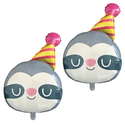 2 Stück Faultier Ballons Tier Geburtstag Ballon Faultier Luftballon Faultiere Folienballon Kindergeburtstag Geburtstag Party Deko für Jungen Mädchen Geburtstagsdeko von CHANGZHONG