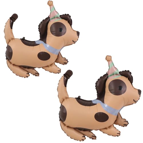 2 Stück Welpen Ballons Haustiere Geburtstag Ballon Gefleckter Hund Luftballon Dalmatiner Folienballon Kindergeburtstag Geburtstag Party Deko für Jungen Mädchen Geburtstagsdeko von CHANGZHONG