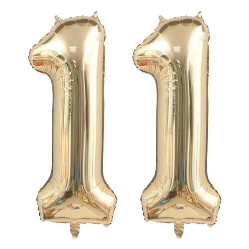 40 Zoll Gold Luftballon Zahlen 11 Champagner Gold Ballon 11. Geburtstag Deko Hell Gold Folienballon Zahl 11 Riesenzahl Ballon 11 Party Hochzeit Kindergeburtstag Geburtstag Nummer 11 von CHANGZHONG