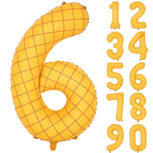40 Zoll Matte Gelb Nummer Ballons Streifen Gelbe Luftballons Helium Folie Mylar Ballon Geburtstag Party Bankett Dekoration Zahl 6 40 Zoll Matte Gelb Nummer Ballons Streifen Gelbe Luftballons Helium Folie Mylar Ballon Geburtstag Party Bankett Dekoration Zahl 6 von CHANGZHONG