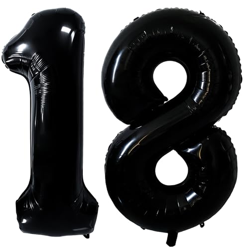 40 Zoll Schwarz Luftballon Zahlen 18 Schwarz Ballon 18. Geburtstag Deko Zahlenballons 18 Riesen Helium Luftballon 81 Party Dekoration Hochzeit Geburtstag Nummer 18/81 40 Zoll Schwarz Luftballon Zahlen 18 Schwarz Ballon 18. Geburtstag Deko Zahlenballons 18 Riesen Helium Luftballon 81 Party Dekoration Hochzeit Geburtstag Nummer 18/81 von CHANGZHONG