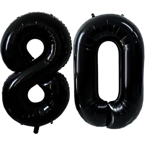 40 Zoll Schwarz Luftballon Zahlen 80 Schwarz Ballon 80. Geburtstag Deko Zahlenballons 80 Riesen Helium Luftballon 80 Party Dekoration Hochzeit Geburtstag Nummer 80 40 Zoll Schwarz Luftballon Zahlen 80 Schwarz Ballon 80. Geburtstag Deko Zahlenballons 80 Riesen Helium Luftballon 80 Party Dekoration Hochzeit Geburtstag Nummer 80 von CHANGZHONG