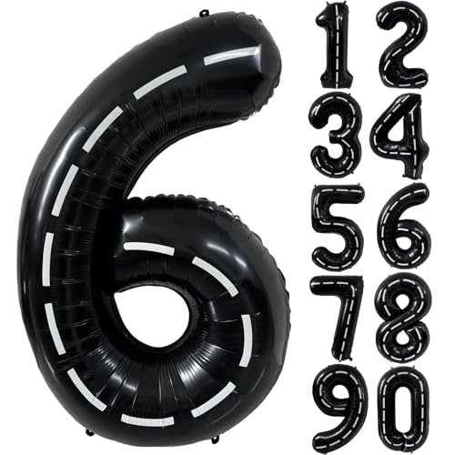 40 Zoll Schwarz Zahl 6 Luftballon Schwarz und Weiß Streifen Luftballon 6 Schwarz Geburtstag Ballon Schwarz Folienballon Rennwagen Ballons Autos Party Dekoration Geburtstagsdeko Jubiläum Deko 40 Zoll Schwarz Zahl 6 Luftballon Schwarz und Weiß Streifen Luftballon 6 Schwarz Geburtstag Ballon Schwarz Folienballon Rennwagen Ballons Autos Party Dekoration Geburtstagsdeko Jubiläum Deko von CHANGZHONG