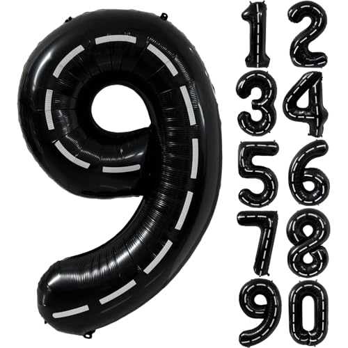 40 Zoll Schwarz Zahl 9 Luftballon Schwarz und Weiß Streifen Luftballon 9 Schwarz Geburtstag Ballon Schwarz Folienballon Rennwagen Ballons Autos Party Dekoration Geburtstagsdeko Jubiläum Deko 40 Zoll Schwarz Zahl 9 Luftballon Schwarz und Weiß Streifen Luftballon 9 Schwarz Geburtstag Ballon Schwarz Folienballon Rennwagen Ballons Autos Party Dekoration Geburtstagsdeko Jubiläum Deko von CHANGZHONG