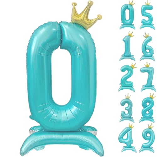 42 Zoll Blau Zahl Ballon Stehende Zahl 0 Luftballon mit Krone Hellblau Krone Ballon Zahlen 0-9 Groß Helium Ballons für Geburtstag Party Dekorationen Hochzeit Deko 42 Zoll Blau Zahl Ballon Stehende Zahl 0 Luftballon mit Krone Hellblau Krone Ballon Zahlen 0-9 Groß Helium Ballons für Geburtstag Party Dekorationen Hochzeit Deko von CHANGZHONG