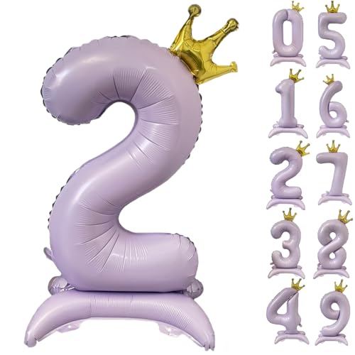 42 Zoll Lila Zahl Ballon Stehende Zahl 2 Luftballon mit Krone Hell Lila Krone Ballon Zahlen 0-9 Groß Helium Ballons für Geburtstag Party Dekorationen Hochzeit Deko 42 Zoll Lila Zahl Ballon Stehende Zahl 2 Luftballon mit Krone Hell Lila Krone Ballon Zahlen 0-9 Groß Helium Ballons für Geburtstag Party Dekorationen Hochzeit Deko von CHANGZHONG