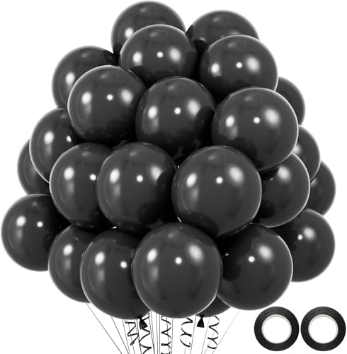 50 Stück Luftballons Schwarz Ballons 12 Zoll Latexballon Schwarz Partyballon Geburtstag Dekoration Supplies Neujahrsdekoration 50 Stück Luftballons Schwarz Ballons 12 Zoll Latexballon Schwarz Partyballon Geburtstag Dekoration Supplies Neujahrsdekoration von CHANGZHONG