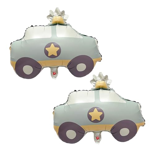 Auto-Ballon, 2 Stück, matte Auto-Ballons, Polizeiauto-Ballons, groß, schöne Karikatur-Dekoration, Kindergeburtstagsparty-Dekoration für Jungen und Mädchen, Geburtstagsdekoration Auto-Ballon, 2 Stück, matte Auto-Ballons, Polizeiauto-Ballons, groß, schöne Karikatur-Dekoration, Kindergeburtstagsparty-Dekoration für Jungen und Mädchen, Geburtstagsdekoration von CHANGZHONG