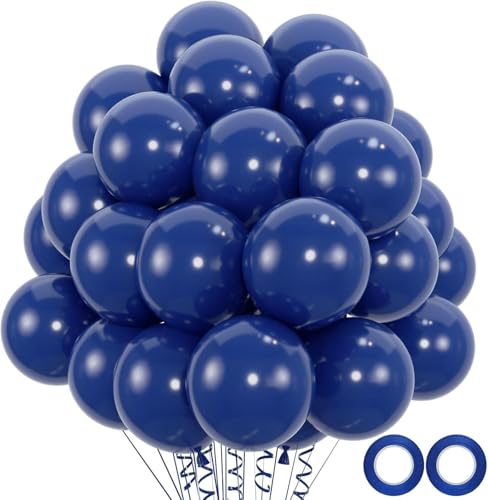 Blaue Luftballons, 50 Stück, 30,5 cm, dunkelblaue Latexballons für Ballonbogen, Geburtstag, Hochzeit, Abschlussfeier, Babyparty, Weihnachten, Halloween, Party-Dekorationen von CHANGZHONG