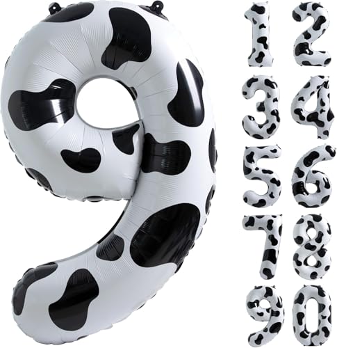 Kuh Zahl 9 Luftballon Geburtstag Dekorationen 40 Zoll Zahlen 9 Ballon Cowgirl Thema Zahl Ballons für 9. Geburtstag Party Bauernhof Scheune Dekor für Kinder Kuh Zahl 9 Luftballon Geburtstag Dekorationen 40 Zoll Zahlen 9 Ballon Cowgirl Thema Zahl Ballons für 9. Geburtstag Party Bauernhof Scheune Dekor für Kinder von CHANGZHONG
