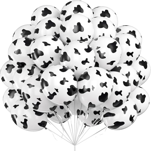 Luftballons mit Kuhmotiv, Latex-Ballons für Western-Cowboy-Cowgirl-Thema, Bauernhof-Thema, Ballonbogen, Geburtstag, Hochzeit, Abschlussfeier, Babyparty, Party-Dekorationen, 35 Stück von CHANGZHONG