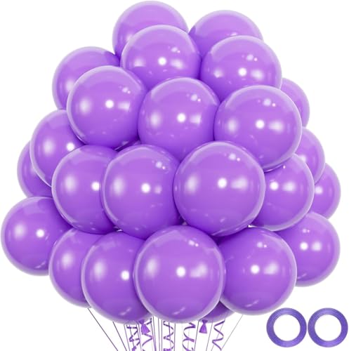 Violette Luftballons, 50 Stück, 30,5 cm, violett, Latex-Luftballons für Ballonbogen, Geburtstag, Hochzeit, Abschlussfeier, Babyparty, Weihnachten, Halloween, Party-Dekorationen Violette Luftballons, 50 Stück, 30,5 cm, violett, Latex-Luftballons für Ballonbogen, Geburtstag, Hochzeit, Abschlussfeier, Babyparty, Weihnachten, Halloween, Party-Dekorationen von CHANGZHONG