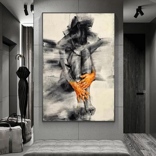 Abstrakte nackte Frau, Kunst, Figur, Skizze, Poster, Leinwandgemälde, Schwarz-Weiß-Wandkunst, Bild für Wohnzimmer, Heimdekoration, 50 x 70 cm, rahmenlos Abstrakte nackte Frau, Kunst, Figur, Skizze, Poster, Leinwandgemälde, Schwarz-Weiß-Wandkunst, Bild für Wohnzimmer, Heimdekoration, 50 x 70 cm, rahmenlos von CHAOJIART