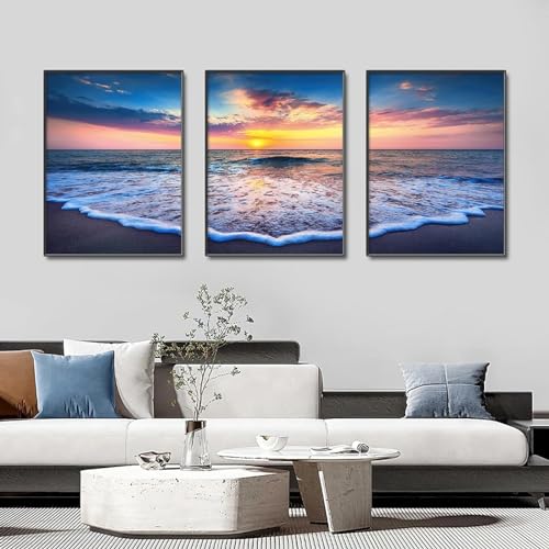CHAOJIART Naturlandschaft Sonnenuntergang Wandkunst Poster Drucke Bilder Sonnenaufgang See Skyline Leinwand Gemälde für moderne Wohnzimmer Dekor 40x60cmx3 Innenrahmen CHAOJIART Naturlandschaft Sonnenuntergang Wandkunst Poster Drucke Bilder Sonnenaufgang See Skyline Leinwand Gemälde für moderne Wohnzimmer Dekor 40x60cmx3 Innenrahmen von CHAOJIART